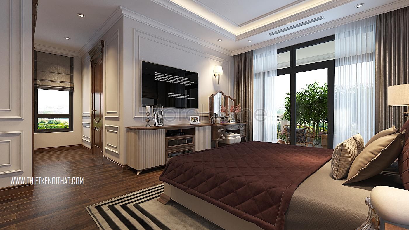 Thiết kế nội thất biệt thự hiện đại kết hợp tân cổ điển Vinhomes GreenBay